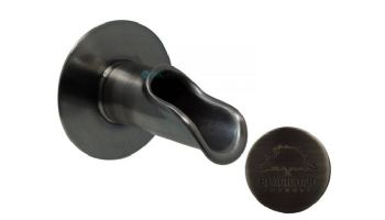 Black Oak Foundry Roman Scupper with Round Backplate | Brushed Pewter Finish | S55-BP | S58-BP Round