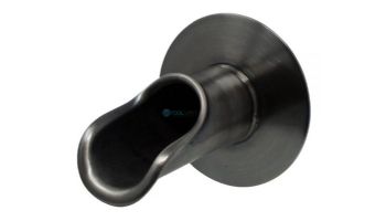 Black Oak Foundry Roman Scupper with Round Backplate | Brushed Pewter Finish | S55-BP | S58-BP Round