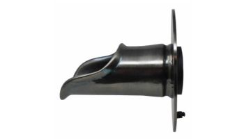 Black Oak Foundry Roman Scupper with Round Backplate | Brushed Pewter Finish | S55-BP | S58-BP Round