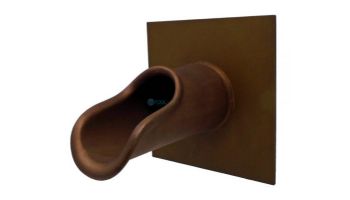 Black Oak Foundry Roman Scupper with Square Backplate | Brushed Pewter Finish | S55-BP | S58-BP Square