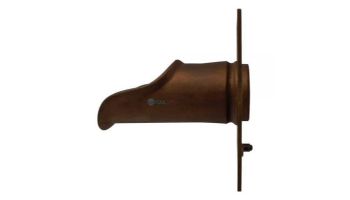 Black Oak Foundry Roman Scupper with Square Backplate | Brushed Pewter Finish | S55-BP | S58-BP Square