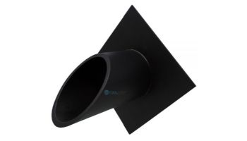 Black Oak Foundry 2.5" Deco Wall Scupper with Diamond Backplate | Brushed Pewter Finish | S913-BP