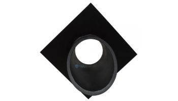 Black Oak Foundry 2.5" Deco Wall Scupper with Diamond Backplate | Brushed Pewter Finish | S913-BP