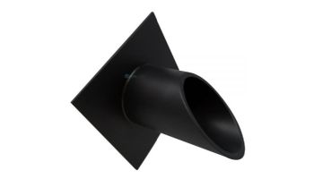 Black Oak Foundry 2.5" Deco Wall Scupper with Diamond Backplate | Brushed Pewter Finish | S913-BP