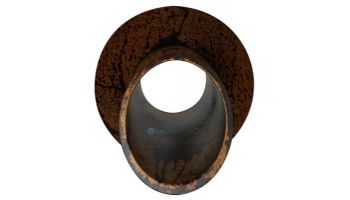 Black Oak Foundry 2.5" Deco Wall Scupper with Round Backplate | Brushed Pewter Finish | S903-BP