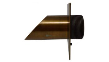 Black Oak Foundry 2.5" Deco Wall Scupper with Square Backplate | Brushed Pewter Finish | S923-BP