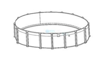 15' Round Pristine Bay Above Ground Pool Sub-Assembly | 52" Wall | 5-4615-129-52D