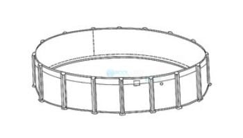 18' Round Pristine Bay Above Ground Pool Sub-Assembly | 52" Wall | 5-4618-129-52D