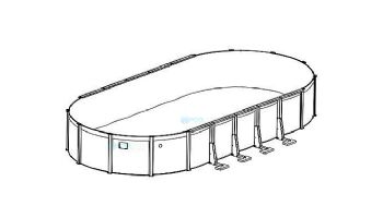 12' x 24' Oval Pristine Bay Above Ground Pool Sub-Assembly | 52" Wall | 5-4642-129-52D