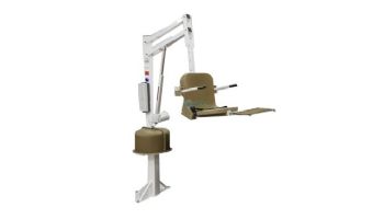 Aqua Creek Spa Lift Elite | No Anchor | White Powder Coat with Tan Seat | F-006SLE-T