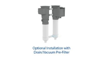 AquaStar ZarStar Drain/Vacuum Pre-Filter with Auto Fill, Large Basket, Filter Bag, Adjustable Collar and Lid | Dark Gray | SKZ111105