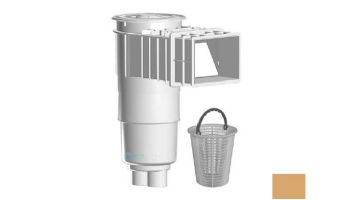 AquaStar Flow Star Skimmer with Flush Face 4" Extension, Float Assembly, Basket, Lid and Collar with 9" Ultra Basket | Tan | SKR14108-L