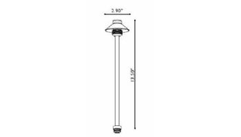 FX Luminaire DP LED 20W Path Light | Copper | 12'' Riser | DP-LED20W-12R-CU