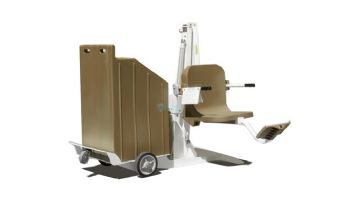 Aqua Creek The Portable Pro Pool 2 Lift | White with Tan Plastic Crate | F-PPP2-T