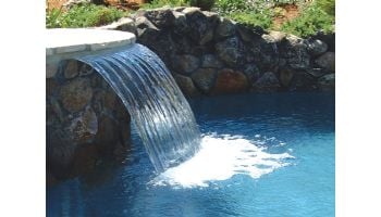 Jandy Pro Series Sheer Descent Cascade 2' Waterfall with 6" Extended Clear Lip | Back Feed | 1202C