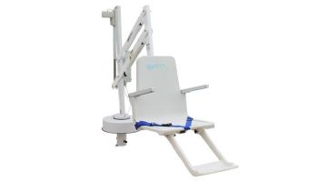 SR Smith Splash! Extended Reach ADA Compliant Pool Lift without Anchors | Gray Mist | Built-In Armrests | 370-0000N
