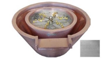 Bobe Artisian Series Round Water + Fire Bowl Original Lip | Manual Ignition Natural Gas | 32" X 12" | Copper | RCPPMFRA-32-NG