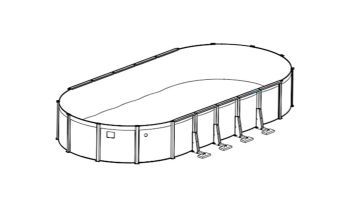 Chesapeake 12' x 18' Oval Above Ground Pool | Basic Package 54" Wall | 182219