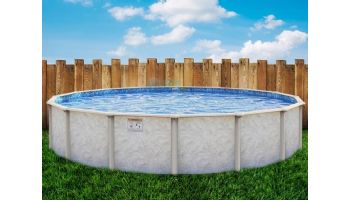 Pristine Bay 24' Round Above Ground Pool | Basic Package 48" Wall | 182239
