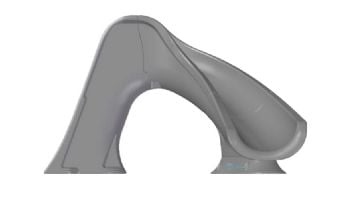 Global Pool Products Splash Swimming Pool Slide | Right Turn | Gray | GPPSSP-GREY-R