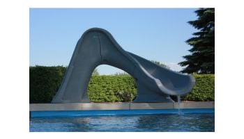 Global Pool Products Splash Swimming Pool Slide | Right Turn | Gray | GPPSSP-GREY-R