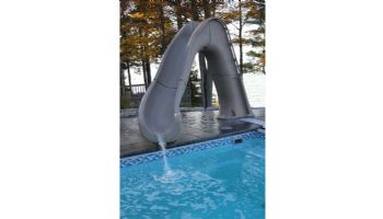 Global Pool Products Tidal Wave Slide with LED Light | Left Turn | Sandstone | GPPSTW-SAND-L-LED