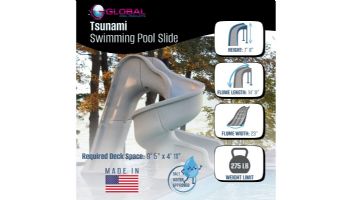 Global Pool Products Tsunami Swimming Pool Slide | Sandstone | GPPSTS-SAND