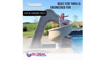 Global Pool Products Tsunami Swimming Pool Slide | Sandstone | GPPSTS-SAND