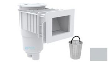 AquaStar Flow Star Skimmer with Narrow 9" Deep Throat, Float Assembly, Lid, Adjustable Collar and 9" Ultra Basket for Fiberglass | White | SKRFFL3N101-L | SKRVFL3N101-L