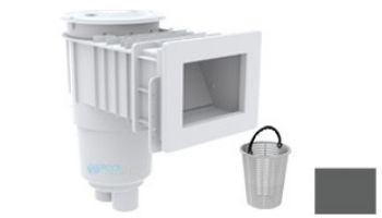 AquaStar Flow Star Skimmer with Narrow 9" Deep Throat, Float Assembly, Lid, Adjustable Collar and 9" Ultra Basket for Fiberglass | White | SKRFFL3N101-L | SKRVFL3N101-L