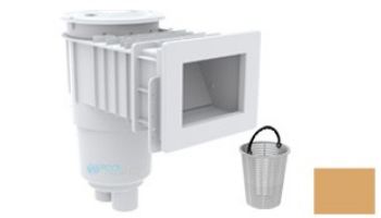 AquaStar Flow Star Skimmer with Narrow 9" Deep Throat, Float Assembly, Lid, Adjustable Collar and 9" Ultra Basket for Fiberglass | White | SKRFFL3N101-L | SKRVFL3N101-L