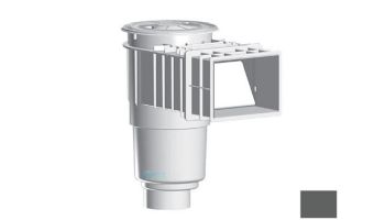 AquaStar Flow Star Standard Skimmer with Flush Face 4" Extension, Float Assembly, Basket, Lid, Collar and 4" Socket Sump | Dark Gray | SKR14105D
