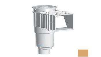 AquaStar Flow Star Standard Skimmer with Flush Face 4" Extension, Float Assembly, Basket, Lid, Collar and 4" Socket Sump | Tan | SKR14108D