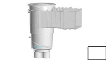 AquaStar Flow Star Water Bonded Skimmer with Flush Face 4" Extension, Float Assembly, Basket, Lid and Collar | White | SKR32101