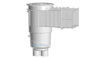 AquaStar Flow Star Water Bonded Skimmer with Flush Face 4" Extension, Float Assembly, Basket, Lid and Collar | White | SKR32101
