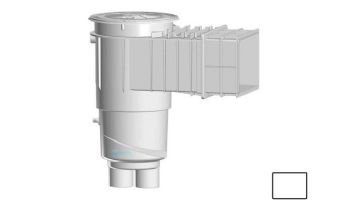 AquaStar Flow Star Water Bonded Skimmer with Flush Face 4" Extension, Float Assembly, Basket, Lid and Collar | White | SKR32101