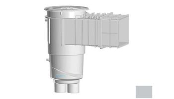 AquaStar Flow Star Water Bonded Skimmer with Flush Face 4" Extension, Float Assembly, Basket, Lid and Collar | Light Gray | SKR32103