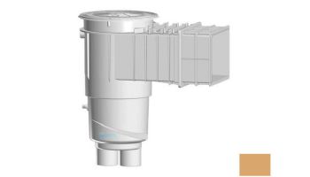 AquaStar Flow Star Water Bonded Skimmer with Flush Face 4" Extension, Float Assembly, Basket, Lid and Collar | Tan | SKR32108