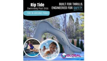 Global Pool Products Riptide Slide | Right Turn | Sandstone | GPPSRT-SAND-R