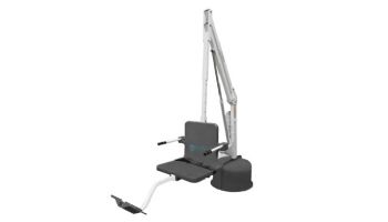 Aqua Creek Revolution Deep Draft Pool Lift with Spa Arm | No Anchor | White Powder Coat with Gray Seat | F-702RLSDD-G