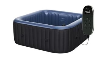 MSpa Comfort Series Tekapo Inflatable Square Bubble Spa | Metallic Blue Liner | 6-Person | D-TE06 C-TE062