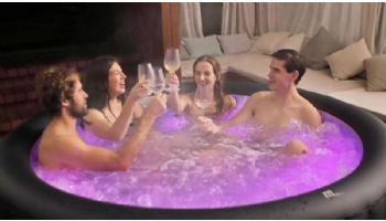 MSpa Urban Series Aurora Inflatable Round Bubble Spa with LED Light Strip | 6-Person | D-AU06 U-AU061