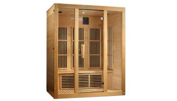 Golden Designs Maxxus Bellevue 3-Person Low EMF FAR Infrared Carbon Sauna | Hemlock | MX-J306-01