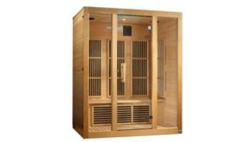Golden Designs Maxxus Bellevue 3-Person Low EMF FAR Infrared Carbon Sauna | Hemlock | MX-J306-01