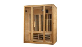 Golden Designs Maxxus Bellevue 3-Person Low EMF FAR Infrared Carbon Sauna | Hemlock | MX-J306-01