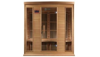 Golden Designs Maxxus 4-Person Low EMF FAR Infrared Carbon Sauna | Red Cedar | MX-K406-01 CED