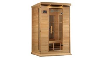 Golden Designs Maxxus 2-Person Near Zero EMF FAR Infrared Carbon Sauna | Hemlock | MX-K206-01-ZF