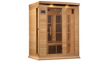 Golden Designs Maxxus 3-Person Near Zero EMF FAR Infrared Carbon Sauna | Hemlock | MX-K306-01-ZF