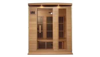 Golden Designs Maxxus 3-Person Near Zero EMF FAR Infrared Carbon Sauna | Hemlock | MX-K306-01-ZF