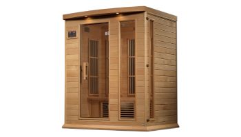 Golden Designs Maxxus 3-Person Near Zero EMF FAR Infrared Carbon Sauna | Hemlock | MX-K306-01-ZF